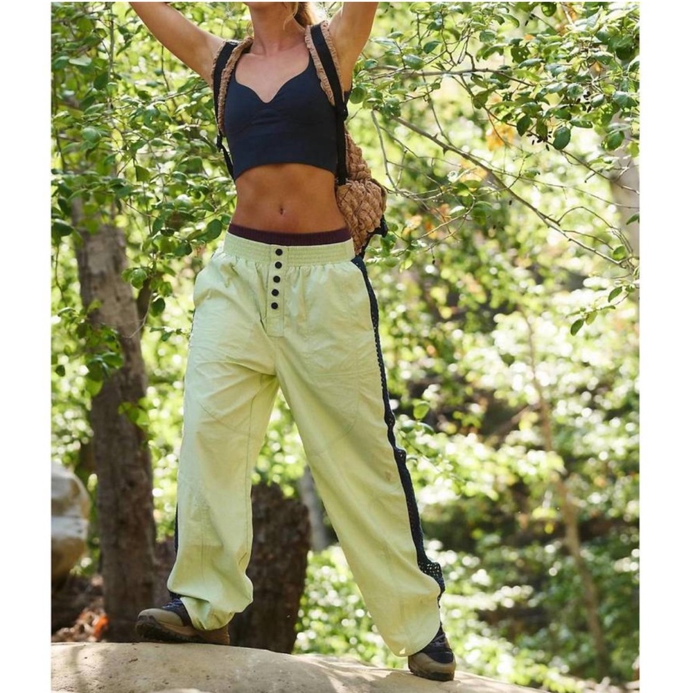 Free People Movement Underdog Pants In Lemon Grass Light Green Size S